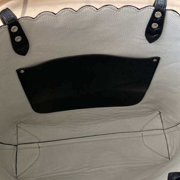 2 Piece Faux Leather Black Tote and Crossbody Purse Set - Picture 7 of 16